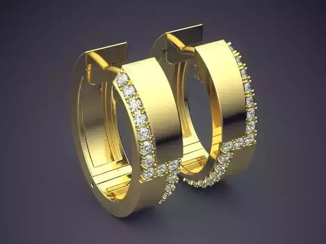 Earrings With Diamonds CAD-6594
