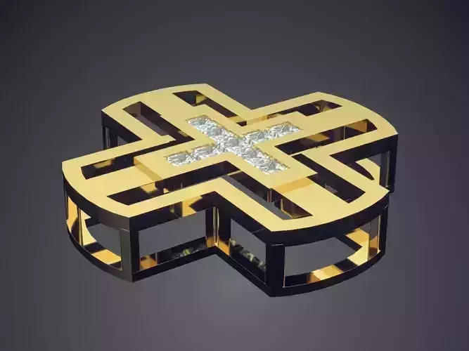 Cross Pendant With Diamonds CAD-6590