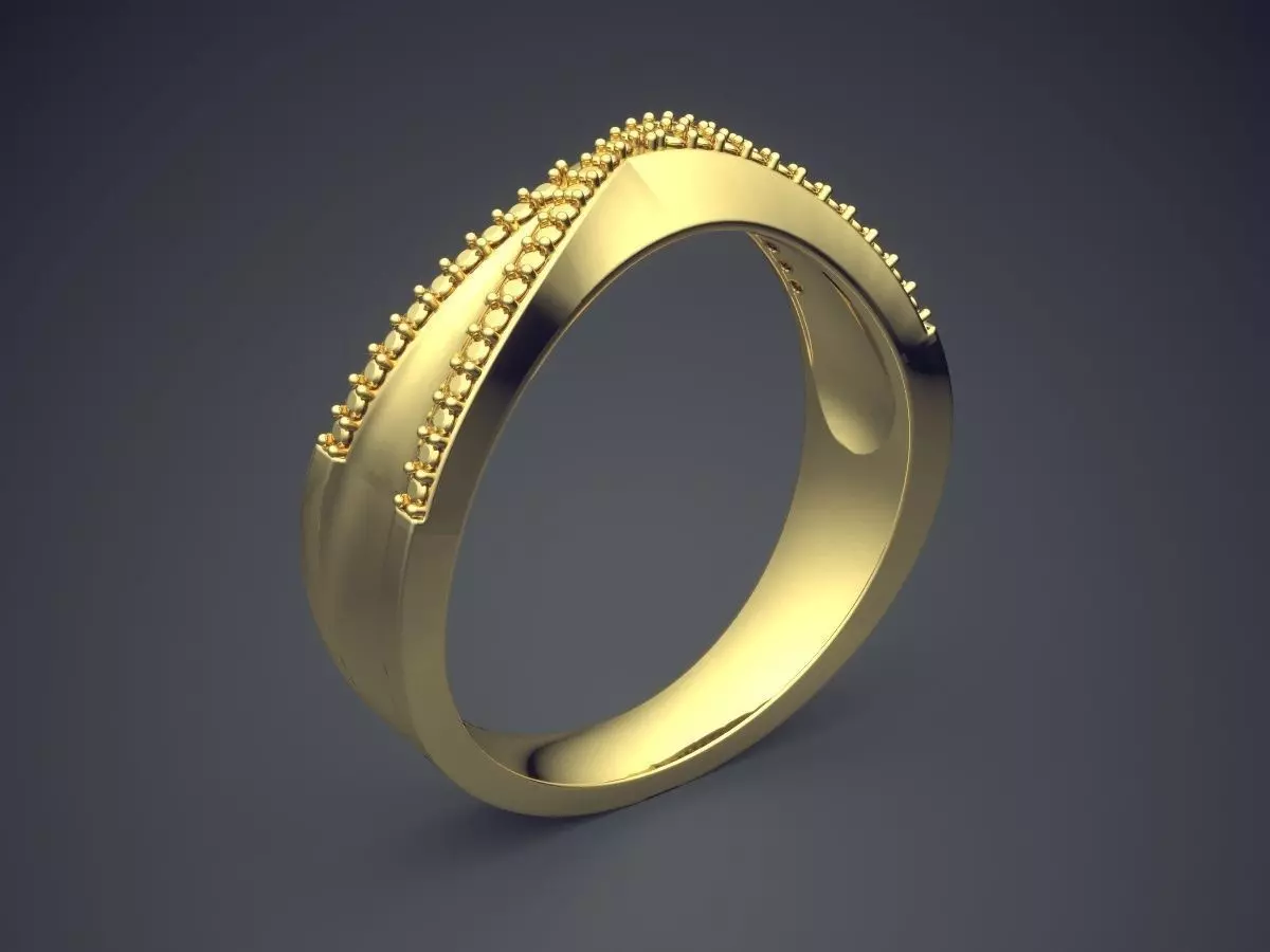 Curved Ring CAD-6586 3D print model_0