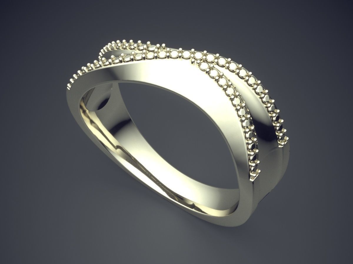 Curved Ring CAD-6586 3D print model_1