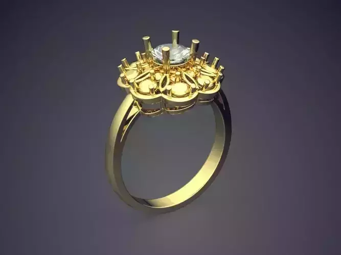 Engagement Ring With Diamond CAD-6582