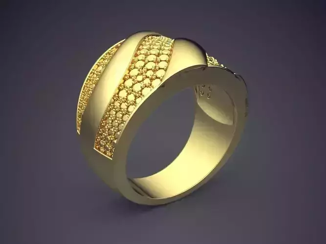 Thick Engraved Ring CAD-6571