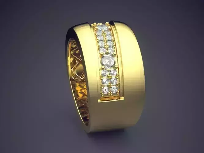 Thick Diamond Ring CAD-6569