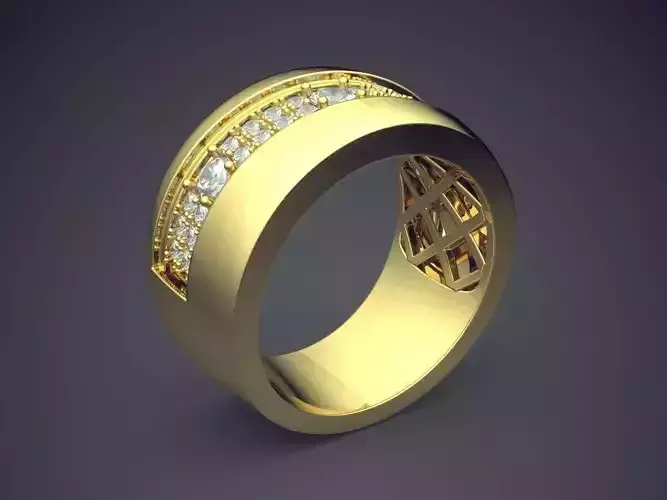 Thick Diamond Ring CAD-6569