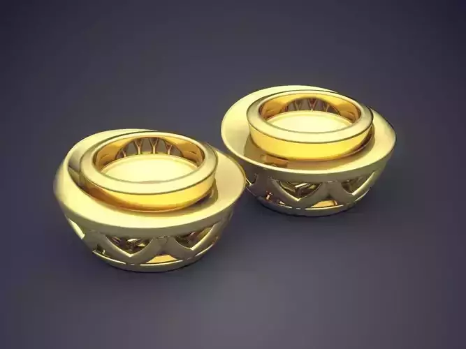 Earrings CAD-6557 3D print model