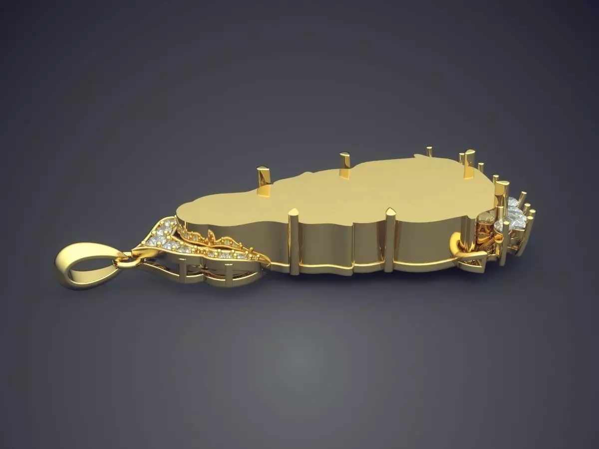 Pendant CAD-6554 3D print model_3