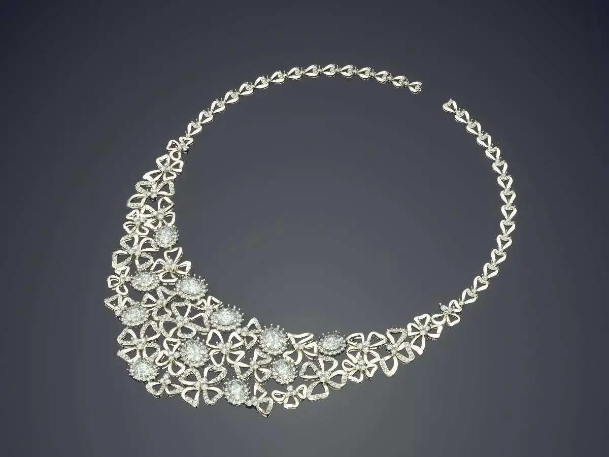 Necklace With Diamonds CAD-6549 3D print model_1