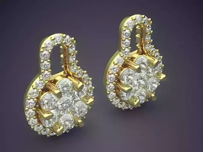 Earrings With Diamonds CAD-6546