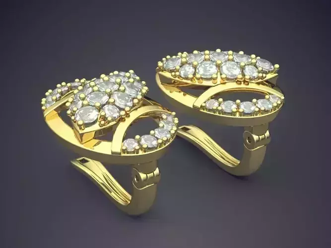 Earrings With Diamonds CAD-6544