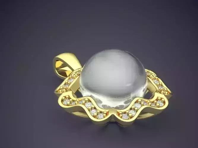 Pendant With Pearl CAD-6543