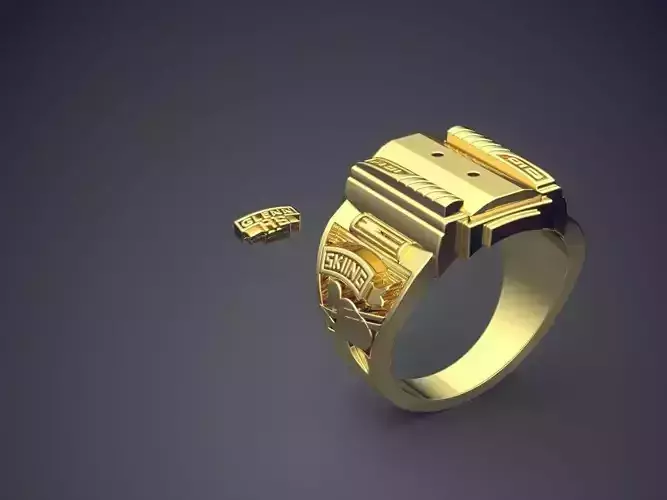Thick Engraved Ring CAD-6542 3D print model