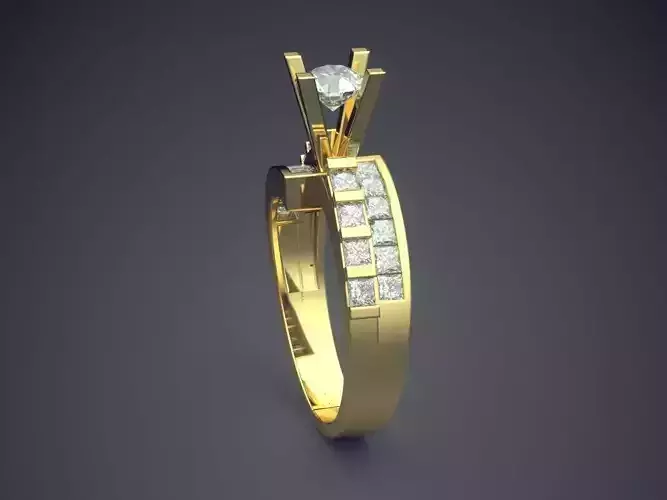 Ring With Diamonds CAD-6540