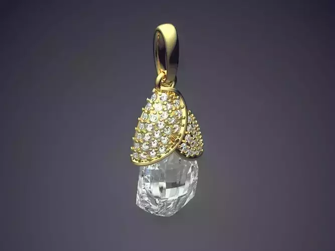 Pendant With Diamonds CAD-6537 3D print model