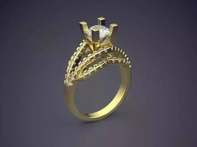 Ring With Diamonds CAD-6531