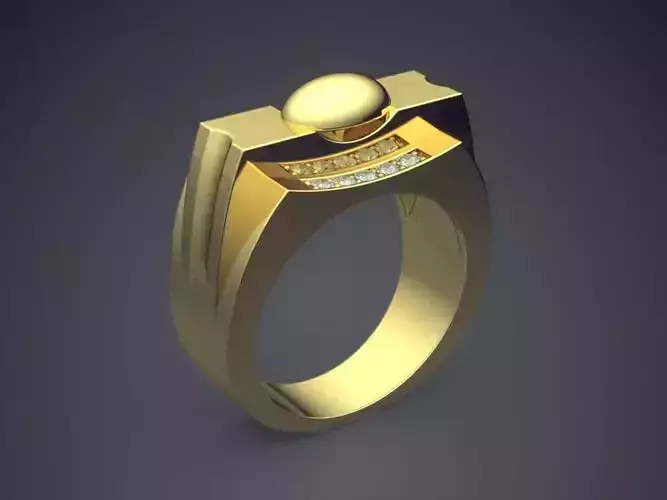 Thick Ring CAD-6527 3D print model