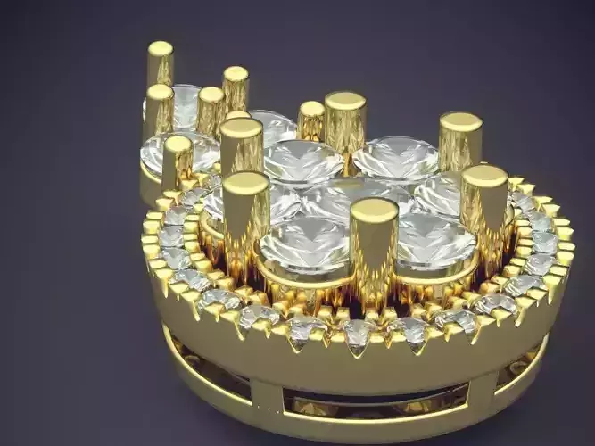 Pendant With Diamonds CAD-6521 3D print model