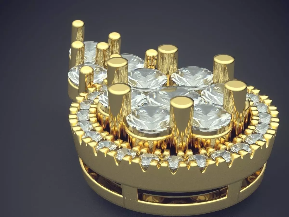 Pendant With Diamonds CAD-6521 3D print model_0