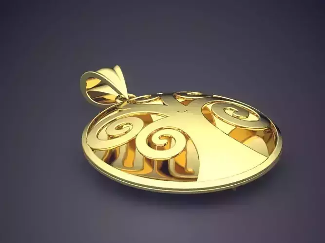 Tree Motif Pendant CAD-6515