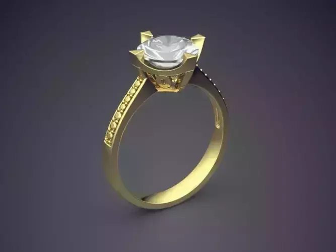 Engagement Ring With Diamond CAD-6516