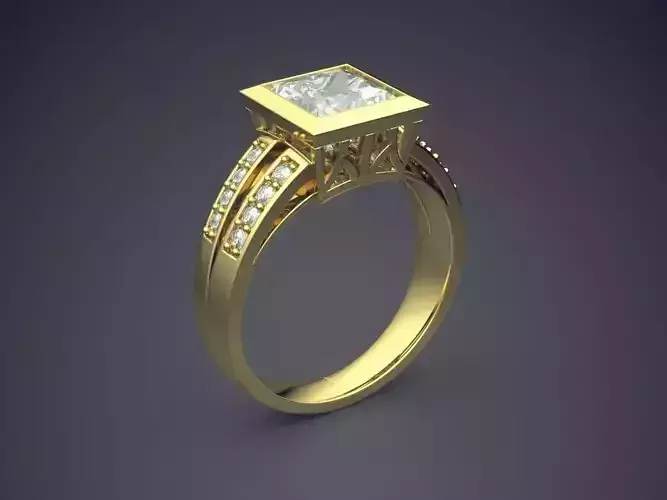 Ring With Diamonds CAD-6514