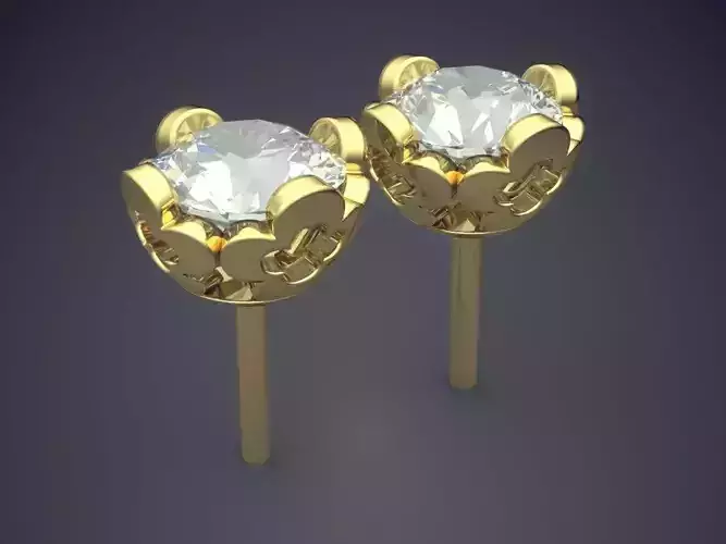 Earrings With Diamond CAD-6513