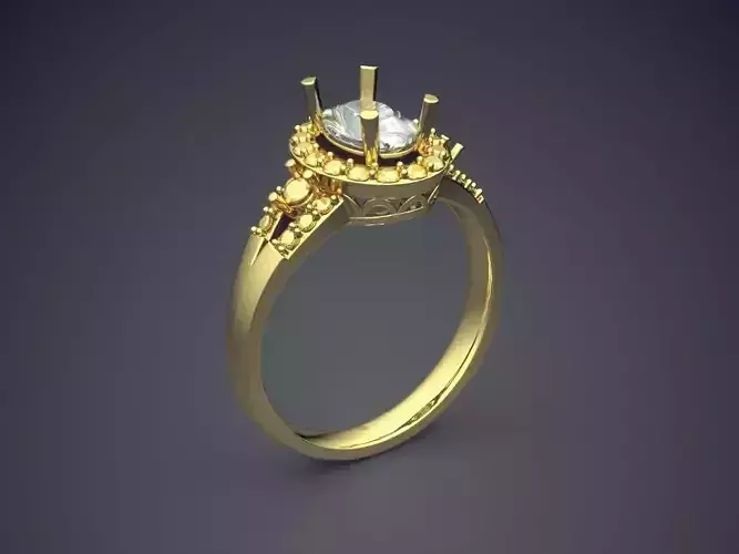 Engagement Ring With Diamond CAD-6509