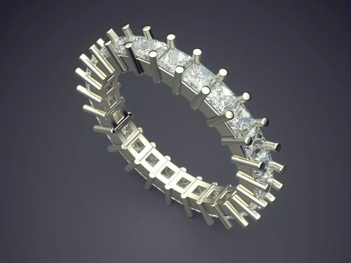 Ring With Diamonds CAD-6511 3D print model_1