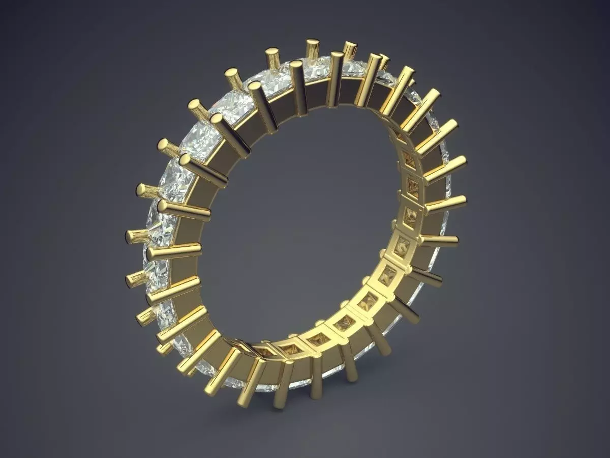 Ring With Diamonds CAD-6511 3D print model_0