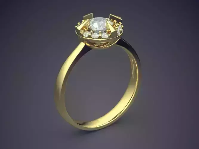 Ring With Diamonds CAD-6505
