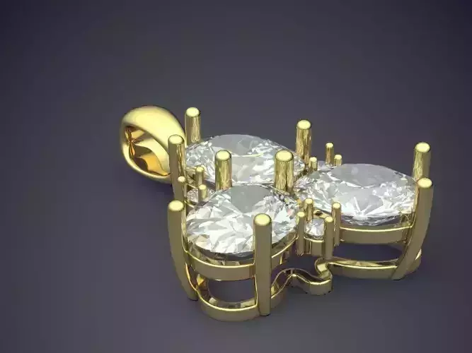 Pendant With Diamonds CAD-6491