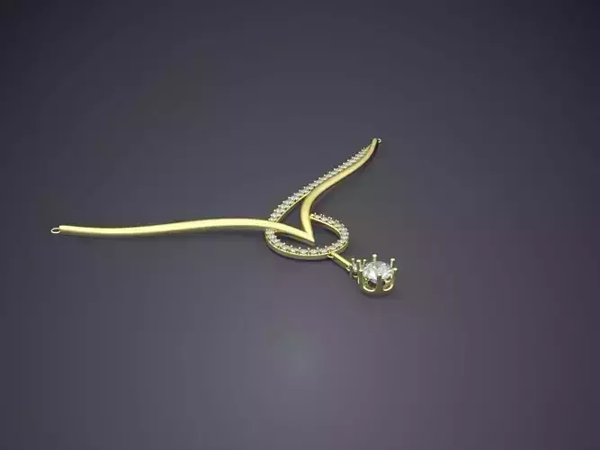 Pendant With Diamonds CAD-6490 3D print model