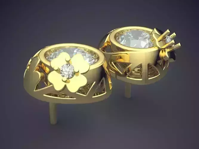 Earrings With Diamond CAD-6481