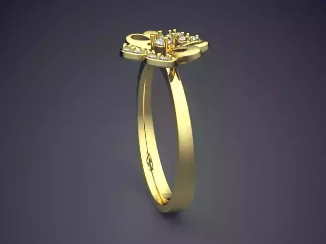 Flower-shaped Ring CAD-6475