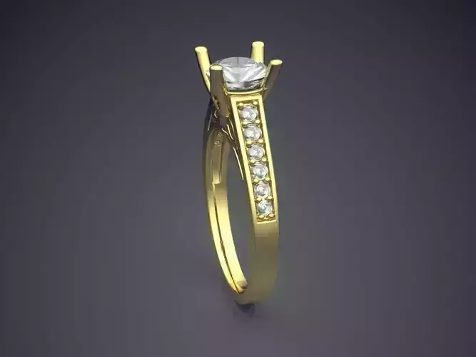 Ring With Diamonds CAD-6473