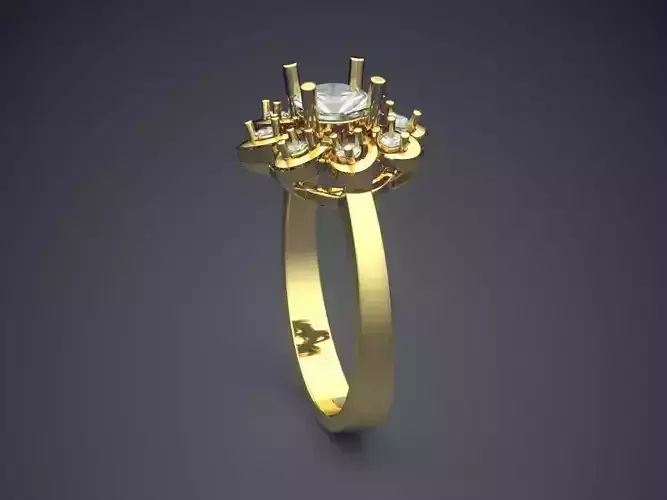 Flower-shaped Ring CAD-6467
