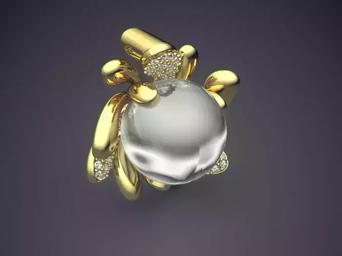 Pendant With Pearl CAD-6468 3D print model