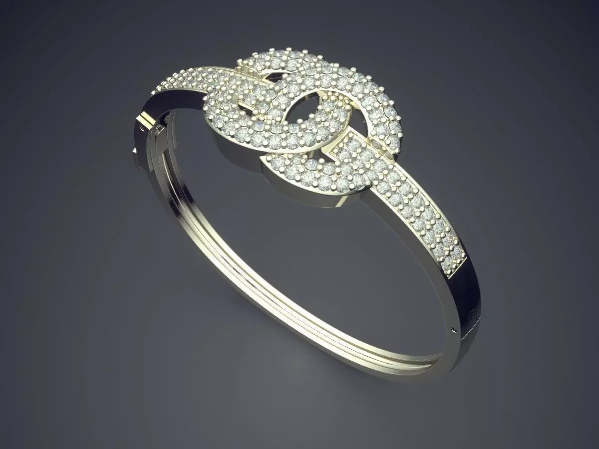 Thin Ring With Tiny Diamonds CAD-6460 3D print model_1