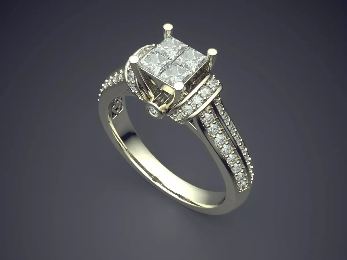 Pendant With Diamonds CAD-6458 3D print model_1