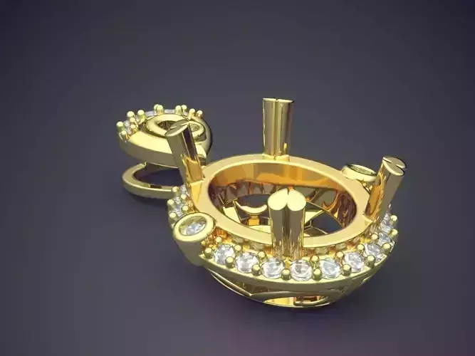 Pendant With Diamonds CAD-6457