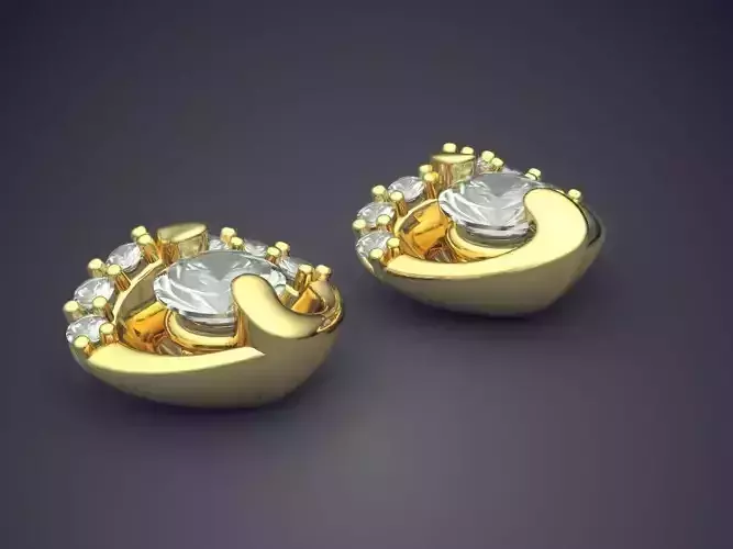 Earrings with Diamonds CAD-6454