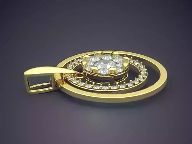 Pendant With Diamonds CAD-6452