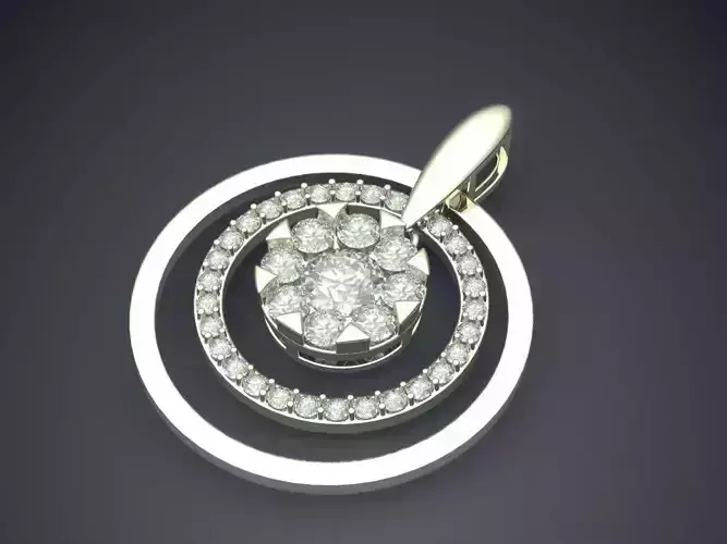 Pendant With Diamonds CAD-6452