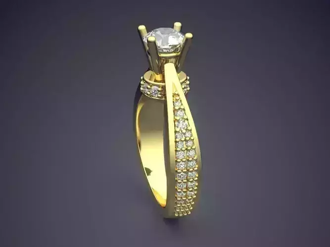 Ring With Diamonds CAD-6453