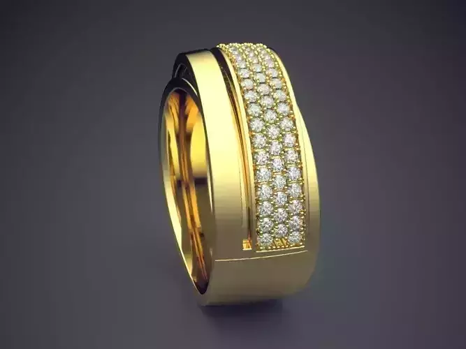 Ring With Tiny Diamonds CAD-6449