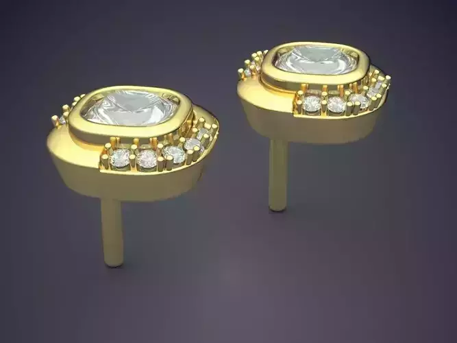 Earrings With Diamonds CAD-6446