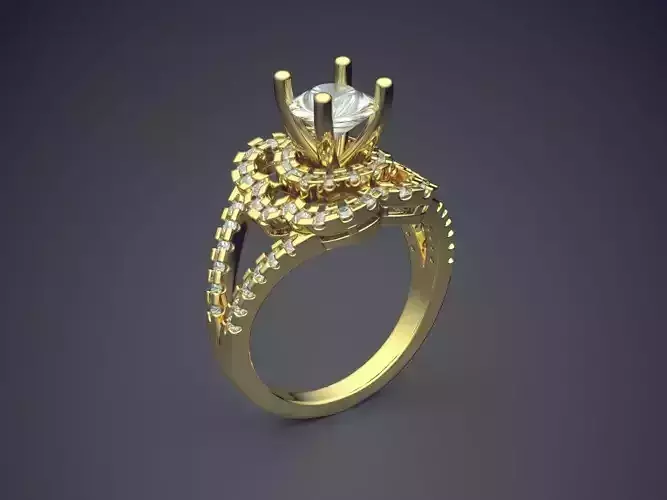 Ring With Diamonds CAD-6444