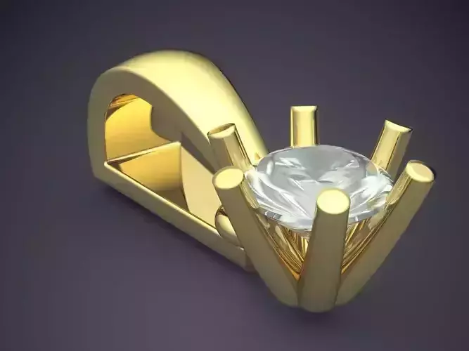 Pendant With Diamond CAD-6441 3D print model