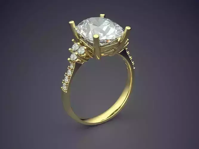 Ring With Diamonds CAD-6427