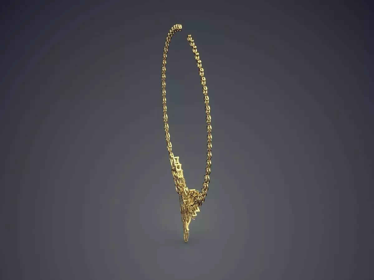Necklace CAD-6429 3D print model_3