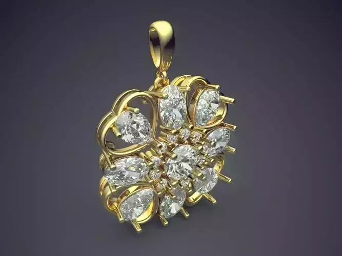 Pendant With Diamonds CAD-6426